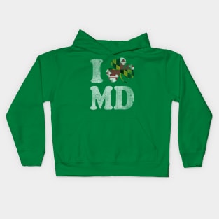 Maryland Shamrock Flag MD Irish St Patricks Day Kids Hoodie